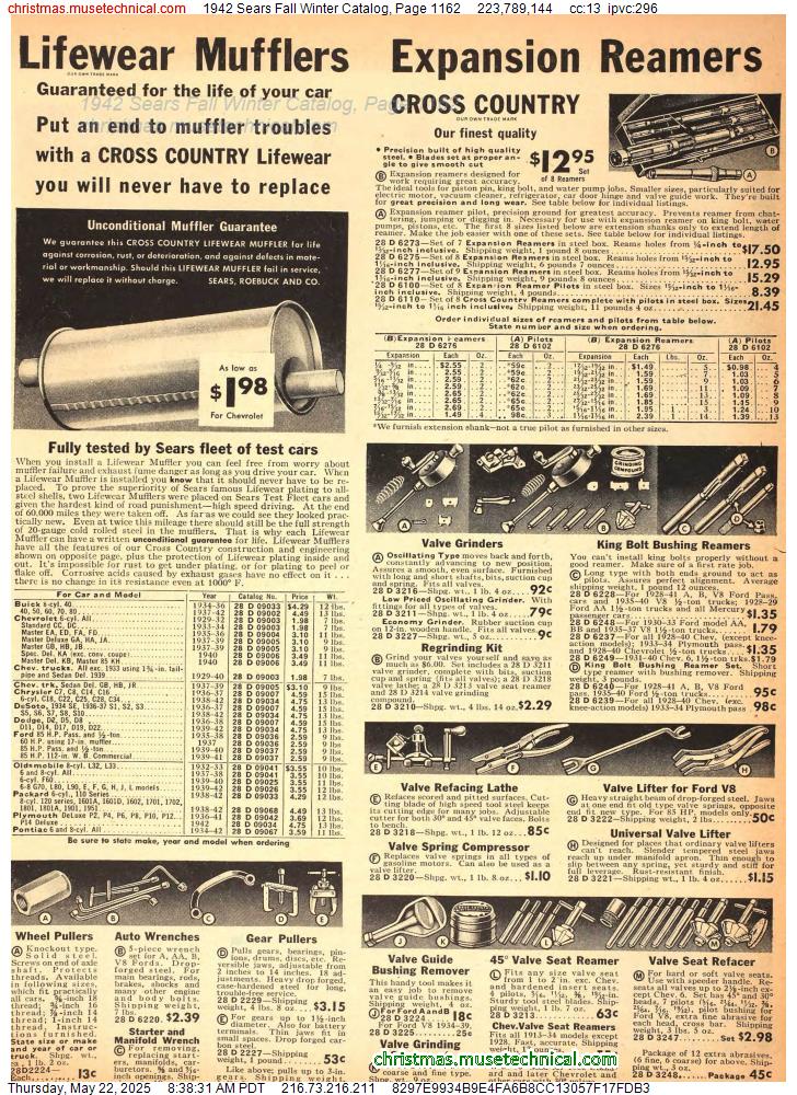 1942 Sears Fall Winter Catalog, Page 1162