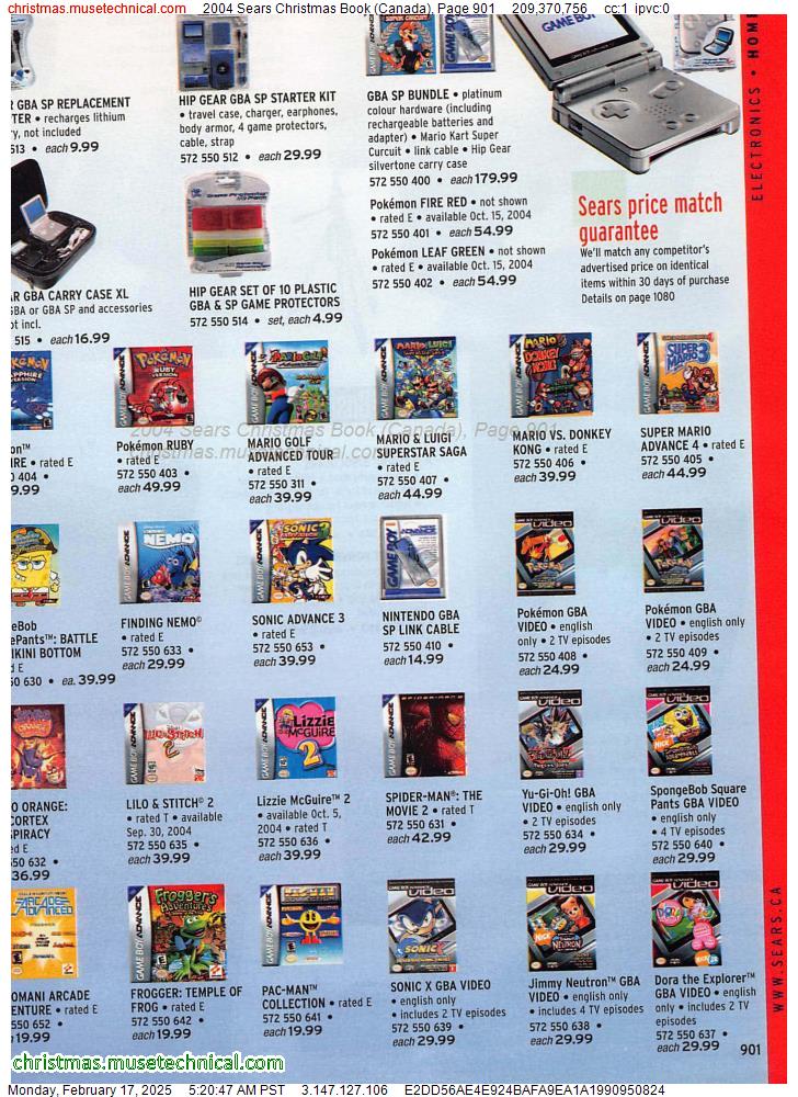 2004 Sears Christmas Book (Canada), Page 901