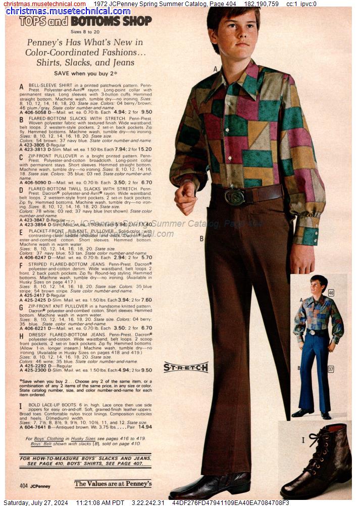 1972 JCPenney Spring Summer Catalog, Page 404