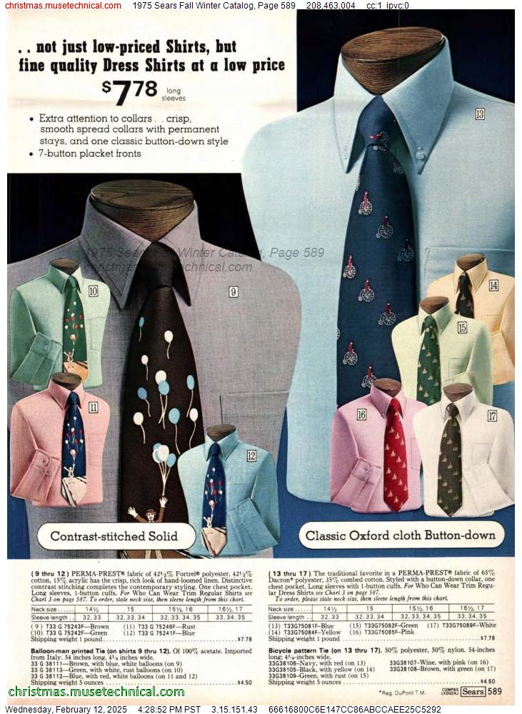 1975 Sears Fall Winter Catalog, Page 589