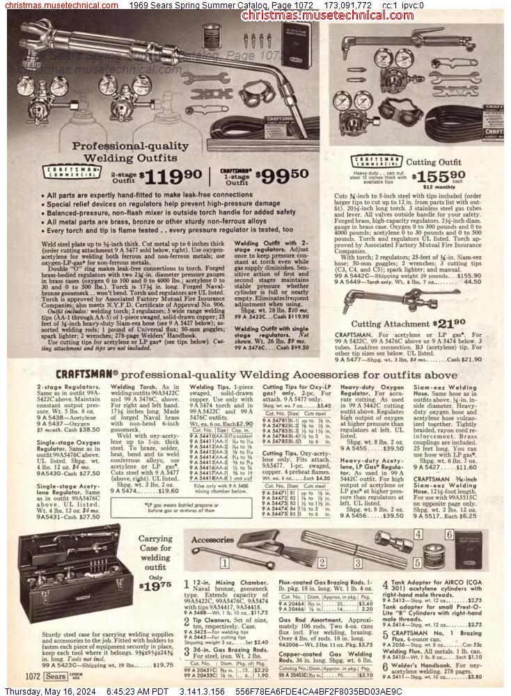 1969 Sears Spring Summer Catalog, Page 1072
