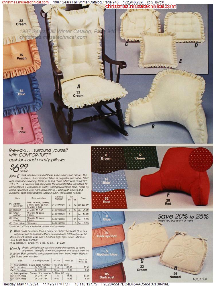 1987 Sears Fall Winter Catalog, Page 946