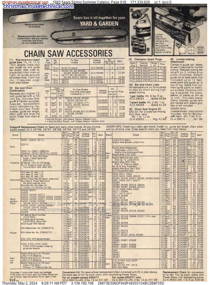 1983 Sears Spring Summer Catalog, Page 918