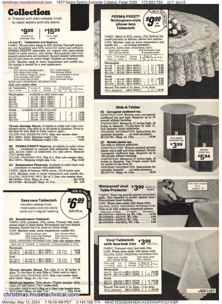 1977 Sears Spring Summer Catalog, Page 1289