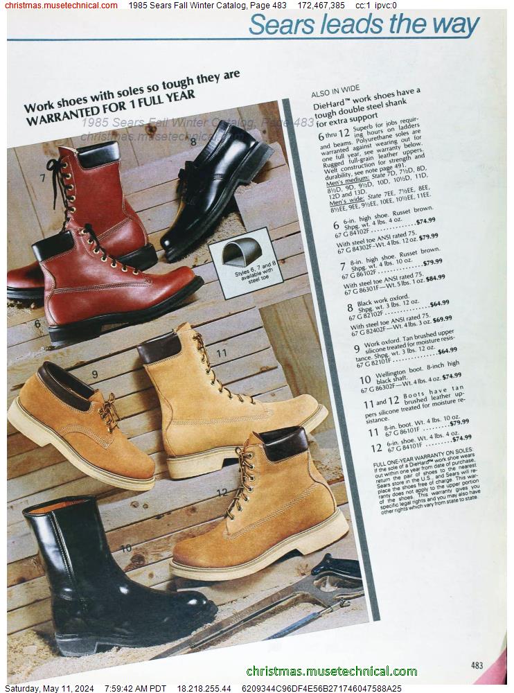 1985 Sears Fall Winter Catalog, Page 483
