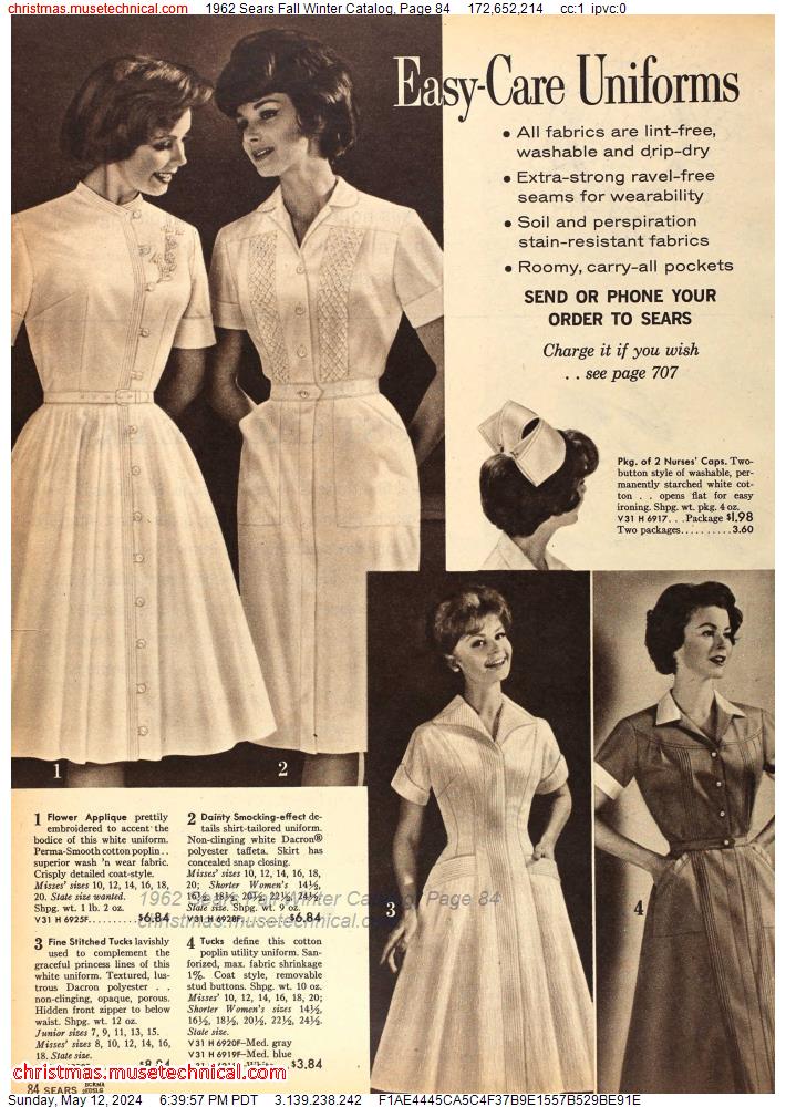 1962 Sears Fall Winter Catalog, Page 84