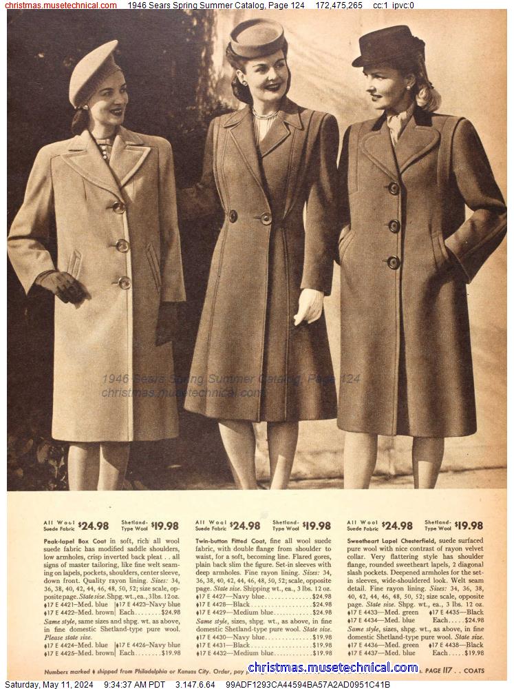 1946 Sears Spring Summer Catalog, Page 124