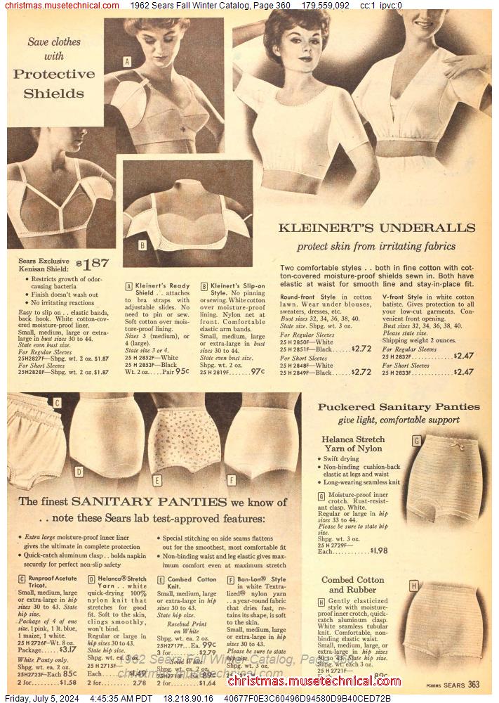 1962 Sears Fall Winter Catalog, Page 360
