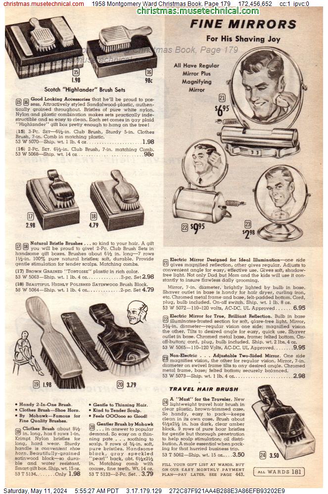 1958 Montgomery Ward Christmas Book, Page 179