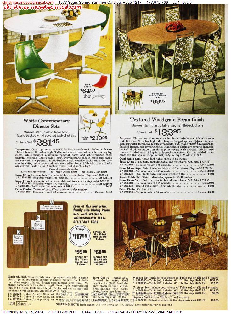 1973 Sears Spring Summer Catalog, Page 1247