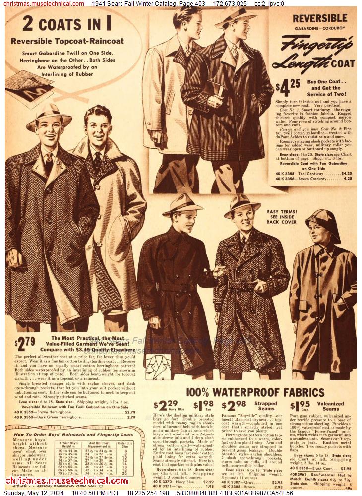 1941 Sears Fall Winter Catalog, Page 403