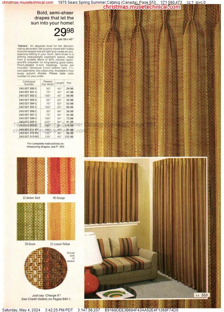 1975 Sears Spring Summer Catalog (Canada), Page 553