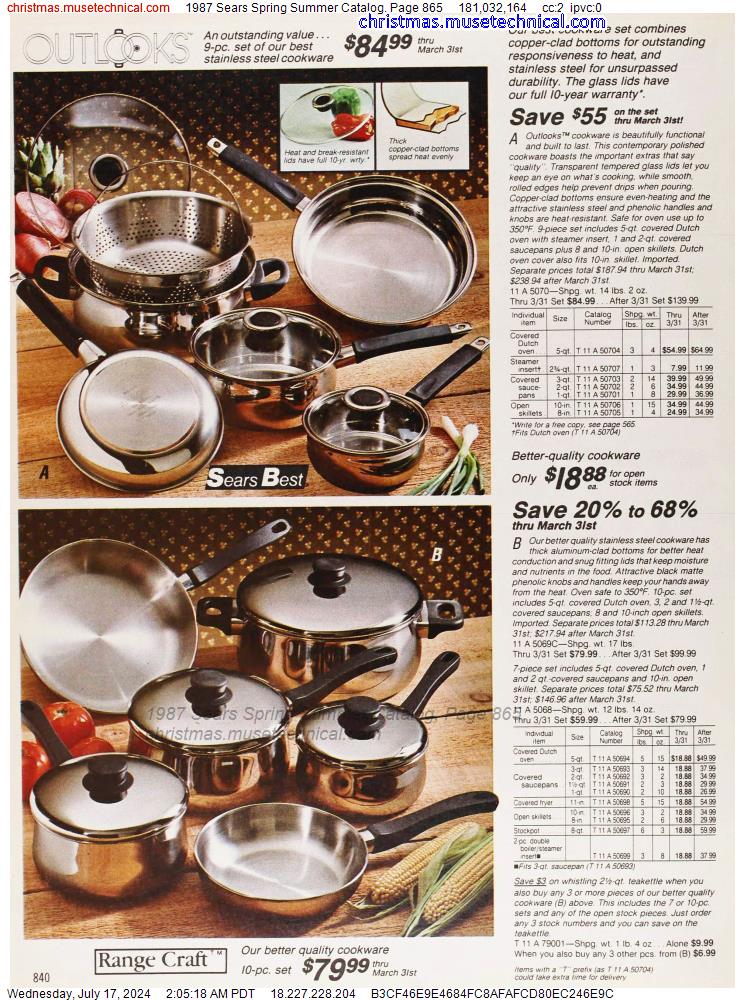 1987 Sears Spring Summer Catalog, Page 865
