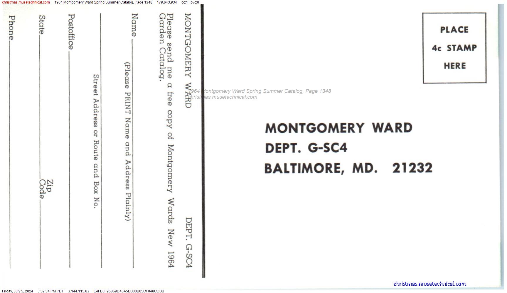 1964 Montgomery Ward Spring Summer Catalog, Page 1348
