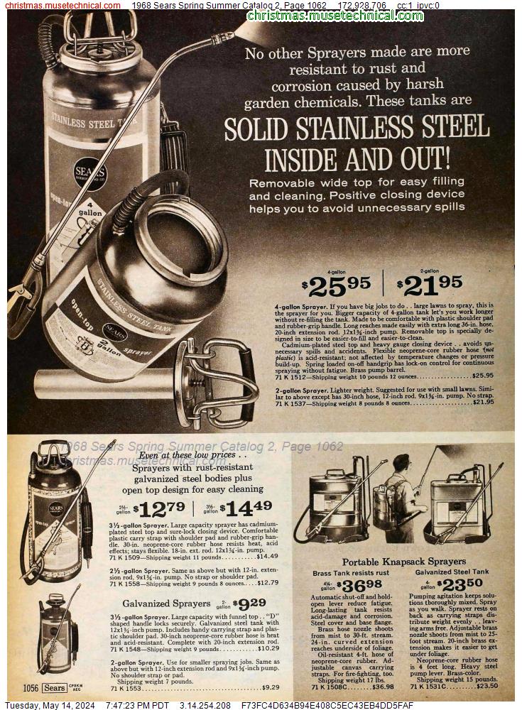 1968 Sears Spring Summer Catalog 2, Page 1062