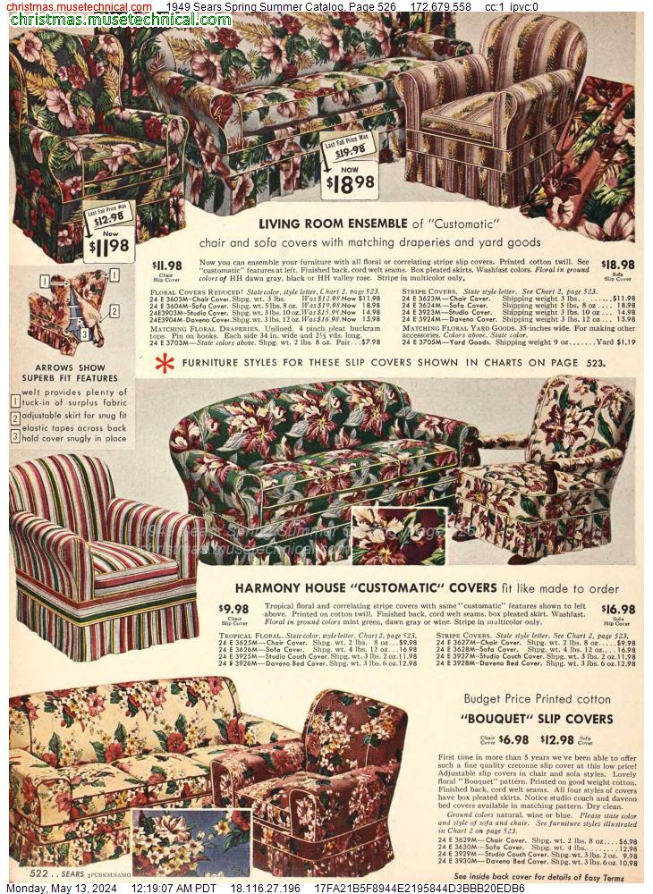 1949 Sears Spring Summer Catalog, Page 526