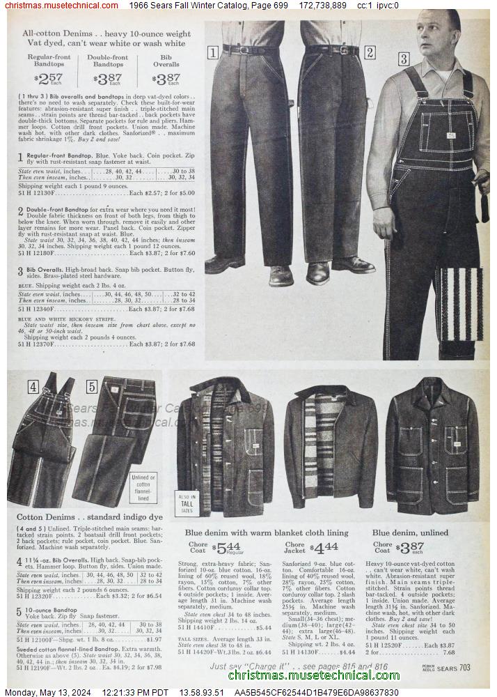 1966 Sears Fall Winter Catalog, Page 699