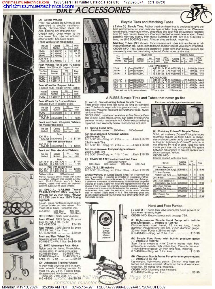 1983 Sears Fall Winter Catalog, Page 810