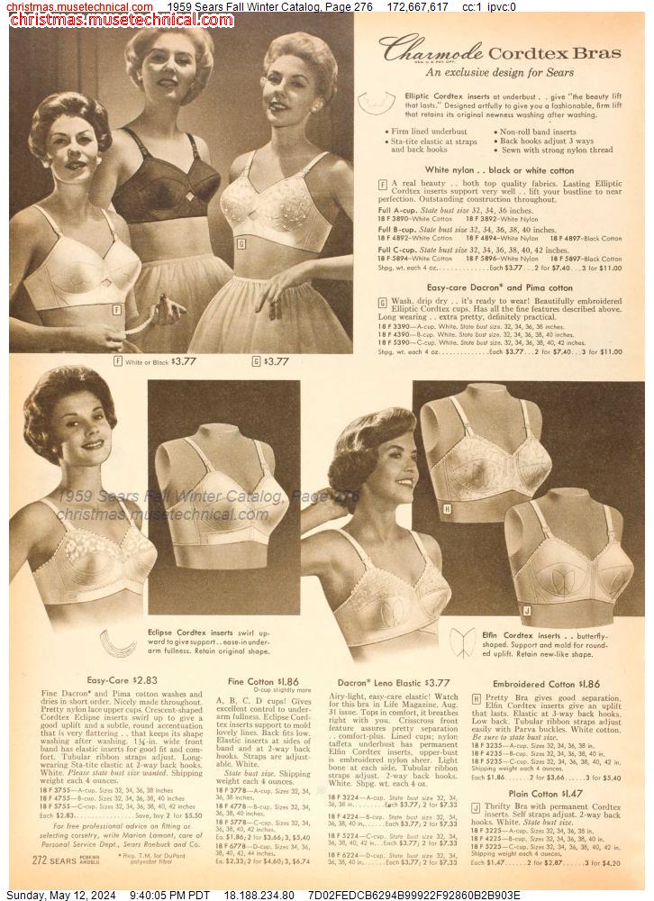 1959 Sears Fall Winter Catalog, Page 276