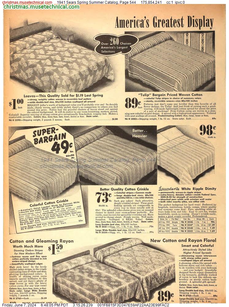 1941 Sears Spring Summer Catalog, Page 544