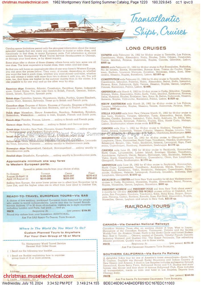 1962 Montgomery Ward Spring Summer Catalog, Page 1220