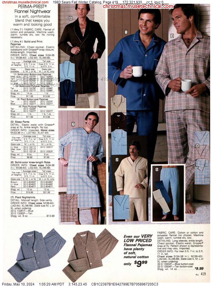 1983 Sears Fall Winter Catalog, Page 419