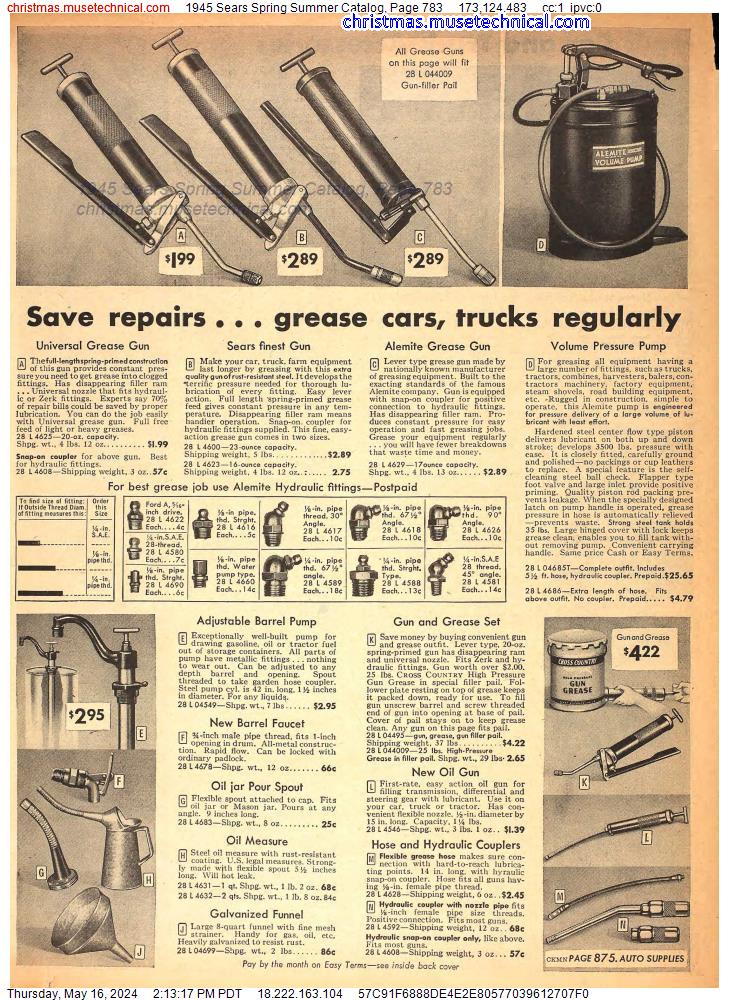 1945 Sears Spring Summer Catalog, Page 783