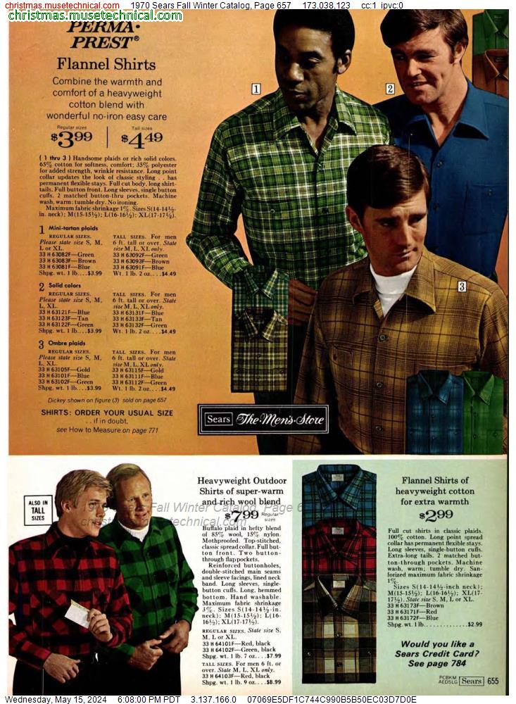 1970 Sears Fall Winter Catalog, Page 657
