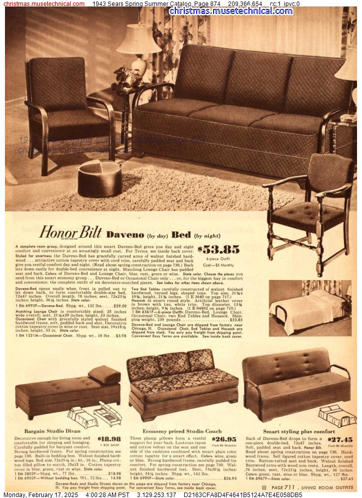 1943 Sears Spring Summer Catalog, Page 874