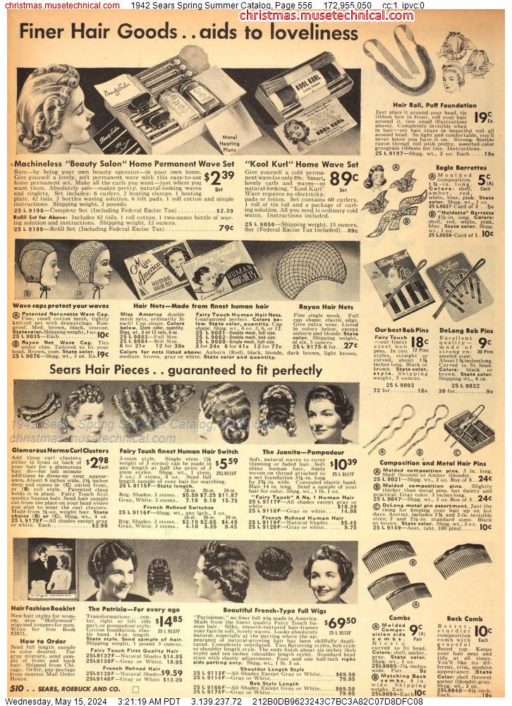 1942 Sears Spring Summer Catalog, Page 556