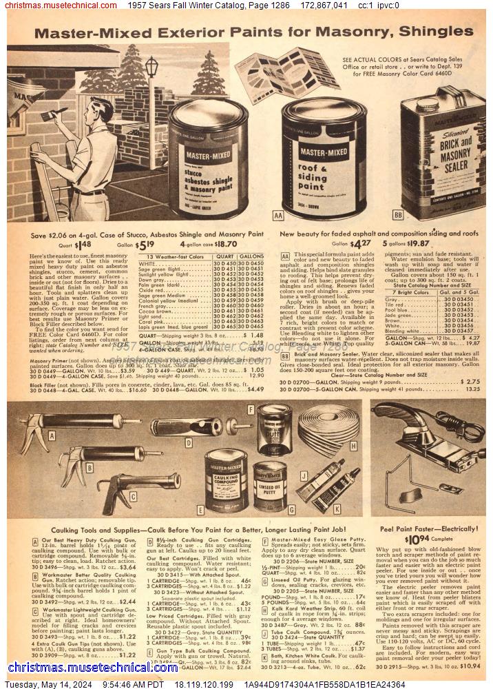 1957 Sears Fall Winter Catalog, Page 1286