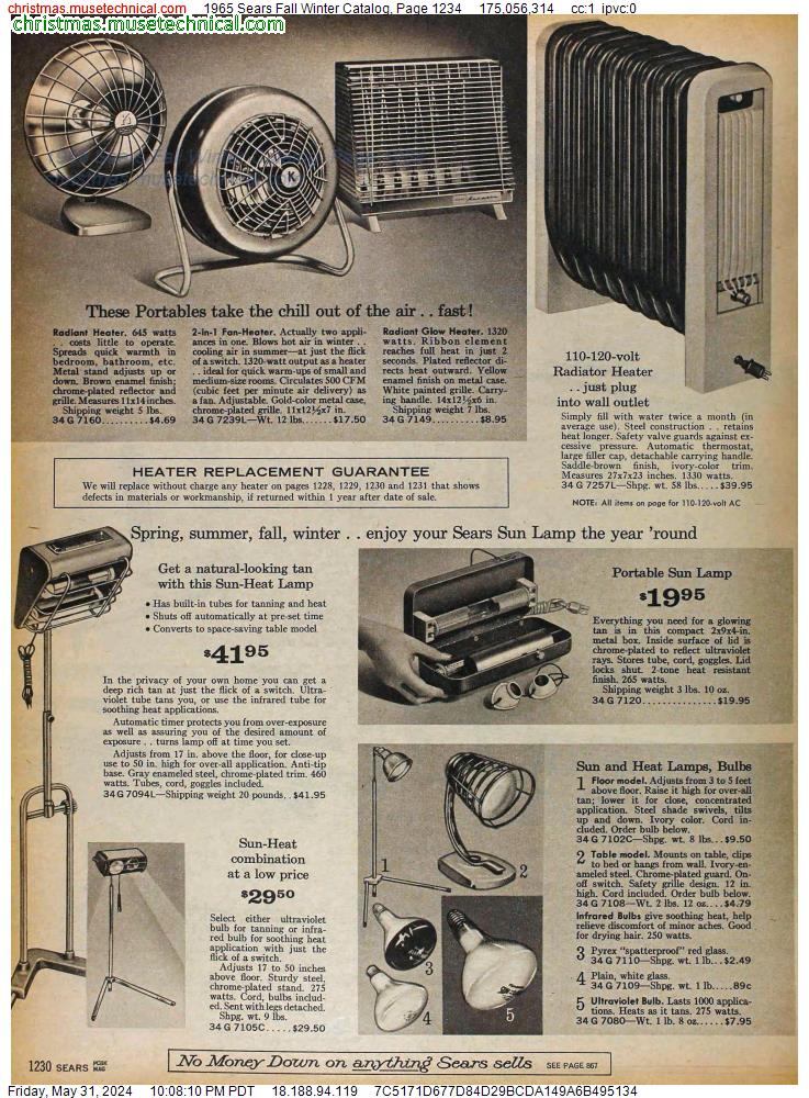 1965 Sears Fall Winter Catalog, Page 1234