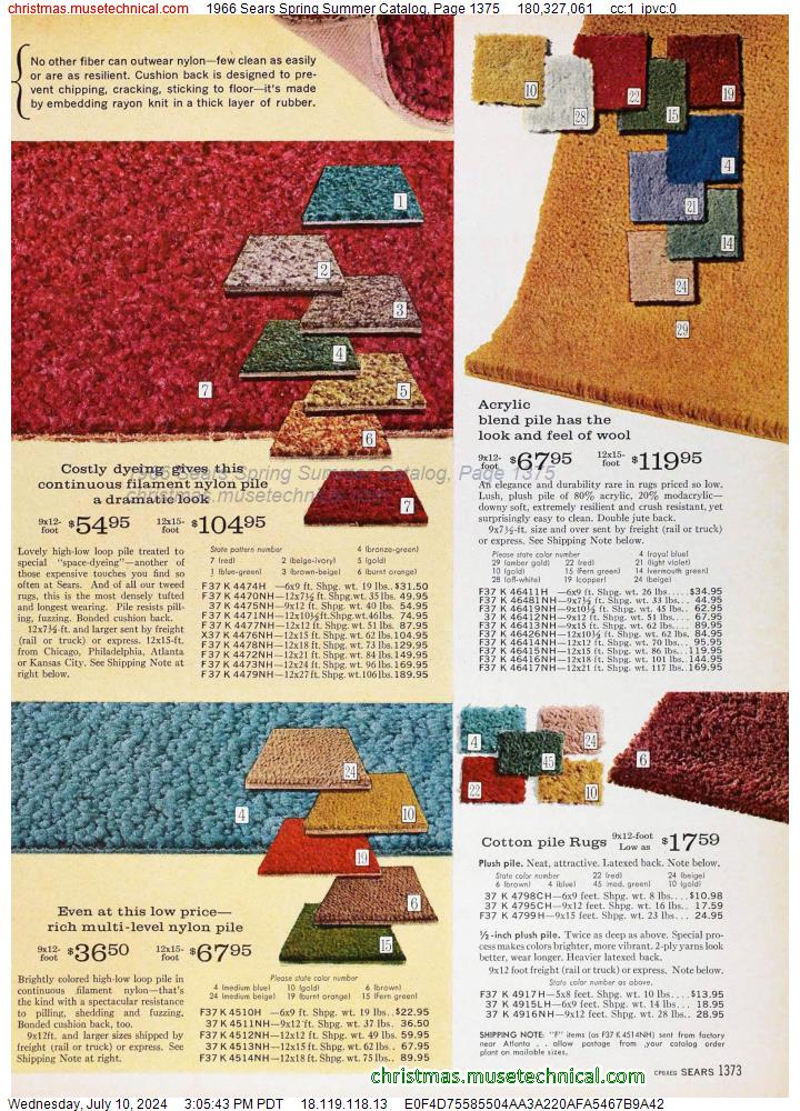 1966 Sears Spring Summer Catalog, Page 1375
