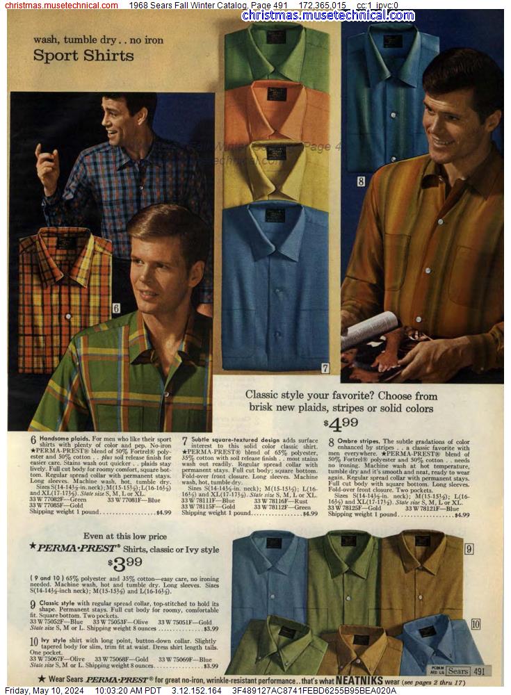 1968 Sears Fall Winter Catalog, Page 491