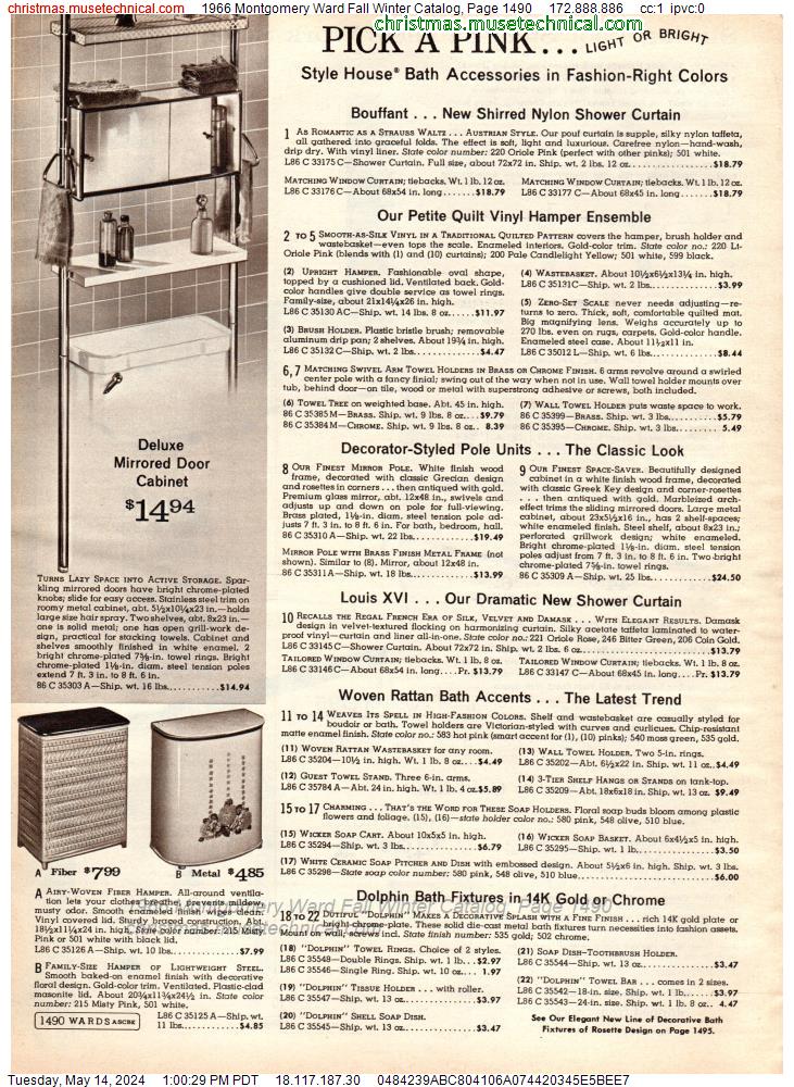 1966 Montgomery Ward Fall Winter Catalog, Page 1490