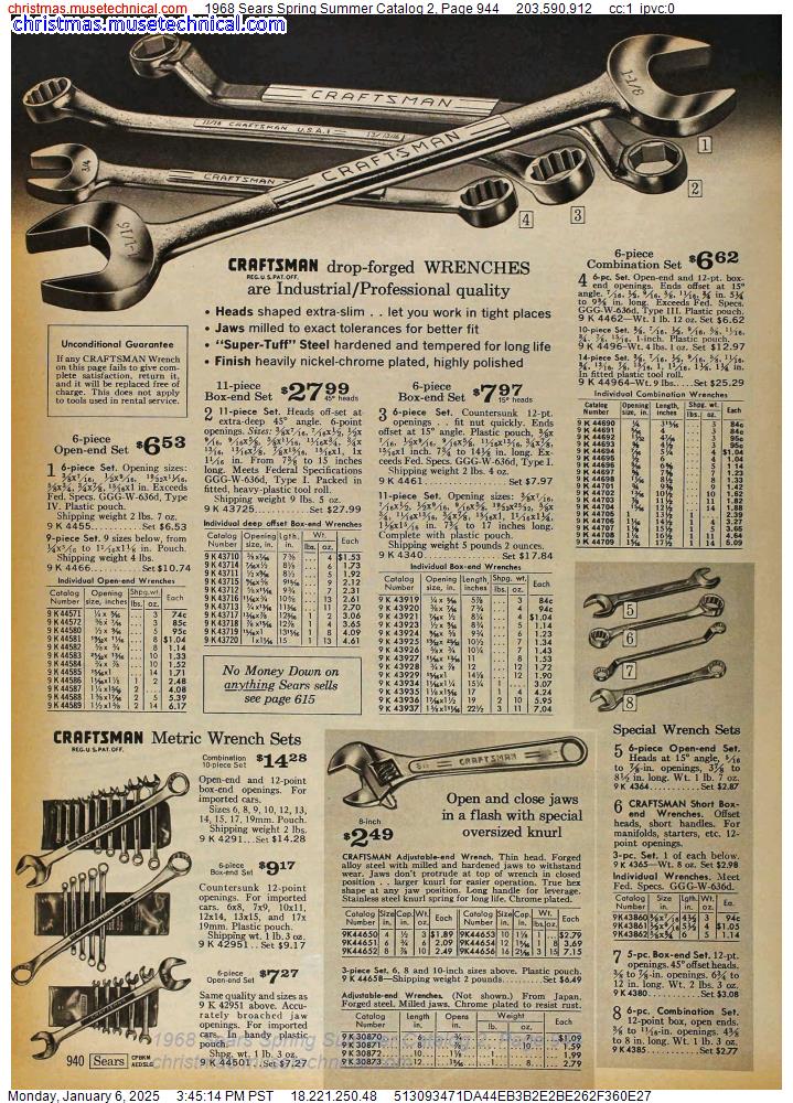 1968 Sears Spring Summer Catalog 2, Page 944