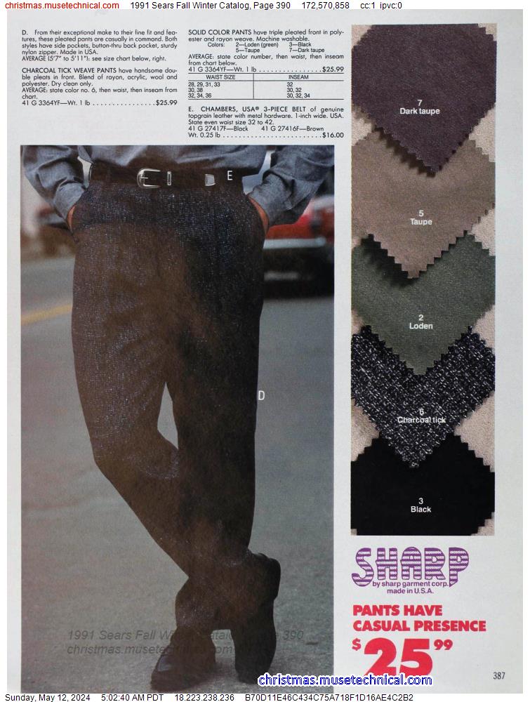 1991 Sears Fall Winter Catalog, Page 390