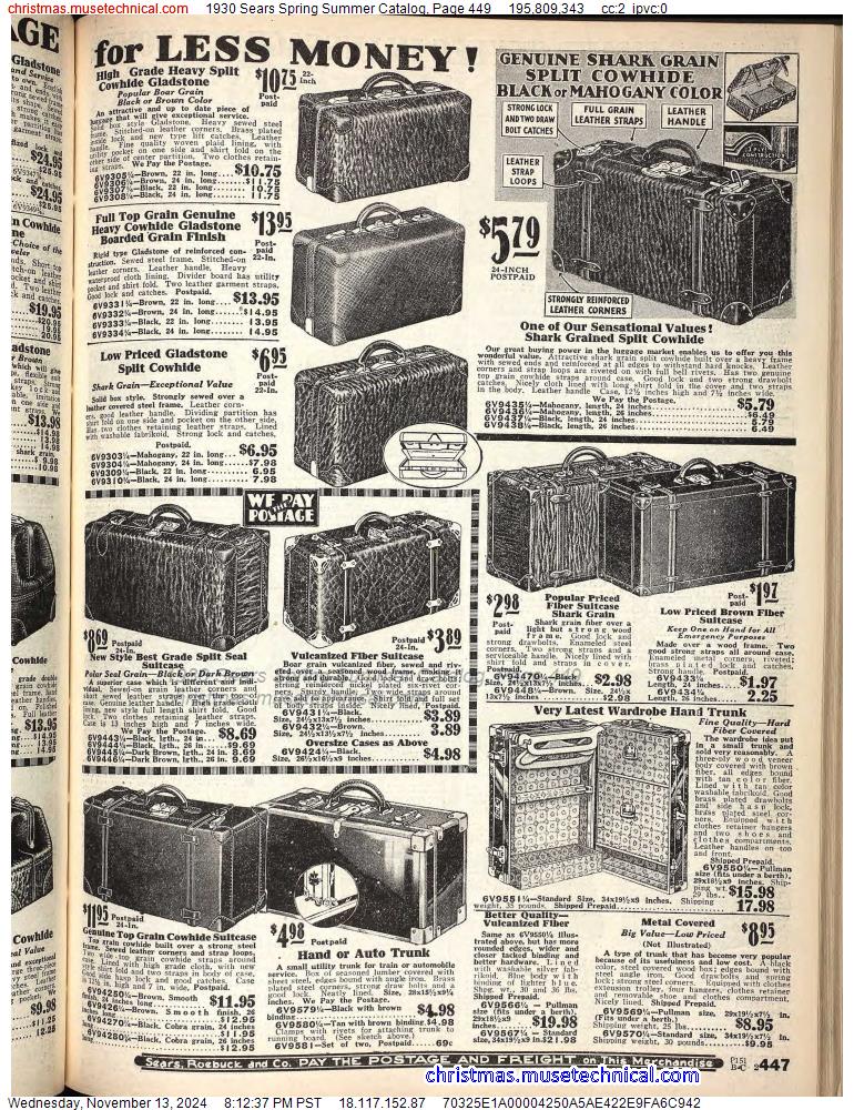 1930 Sears Spring Summer Catalog, Page 449