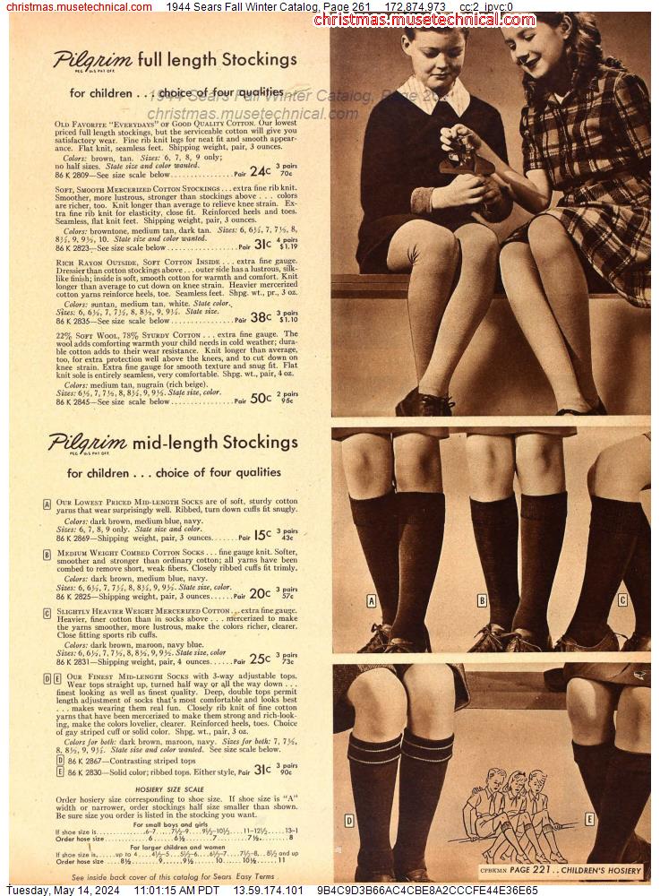1944 Sears Fall Winter Catalog, Page 261