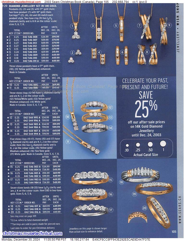 2003 Sears Christmas Book (Canada), Page 105