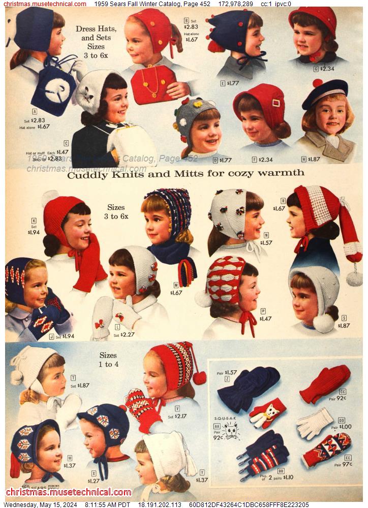 1959 Sears Fall Winter Catalog, Page 452