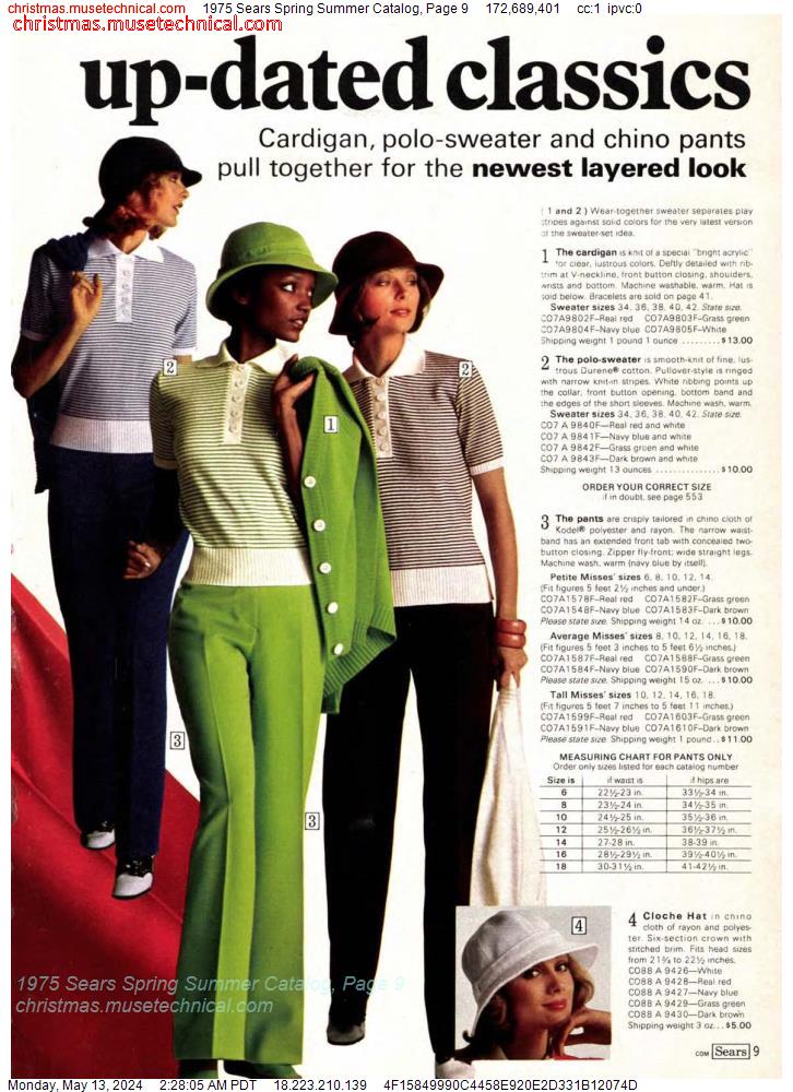 1975 Sears Spring Summer Catalog, Page 9