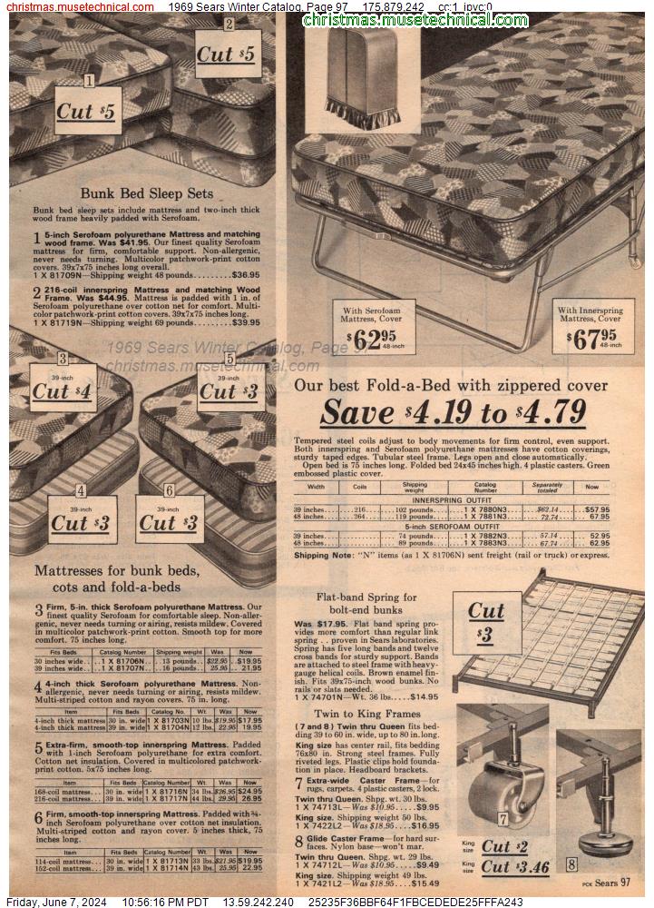 1969 Sears Winter Catalog, Page 97