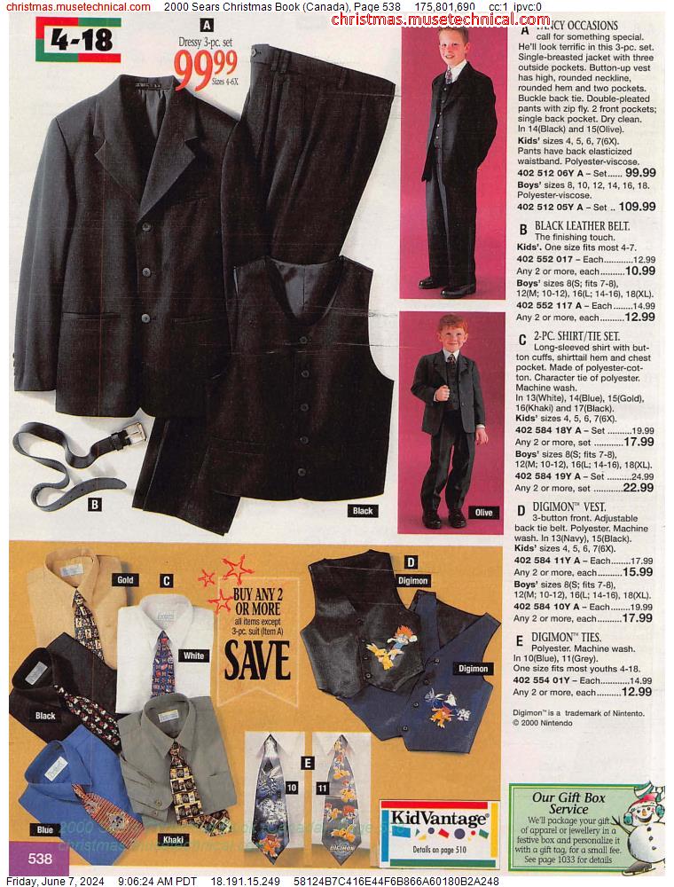 2000 Sears Christmas Book (Canada), Page 538