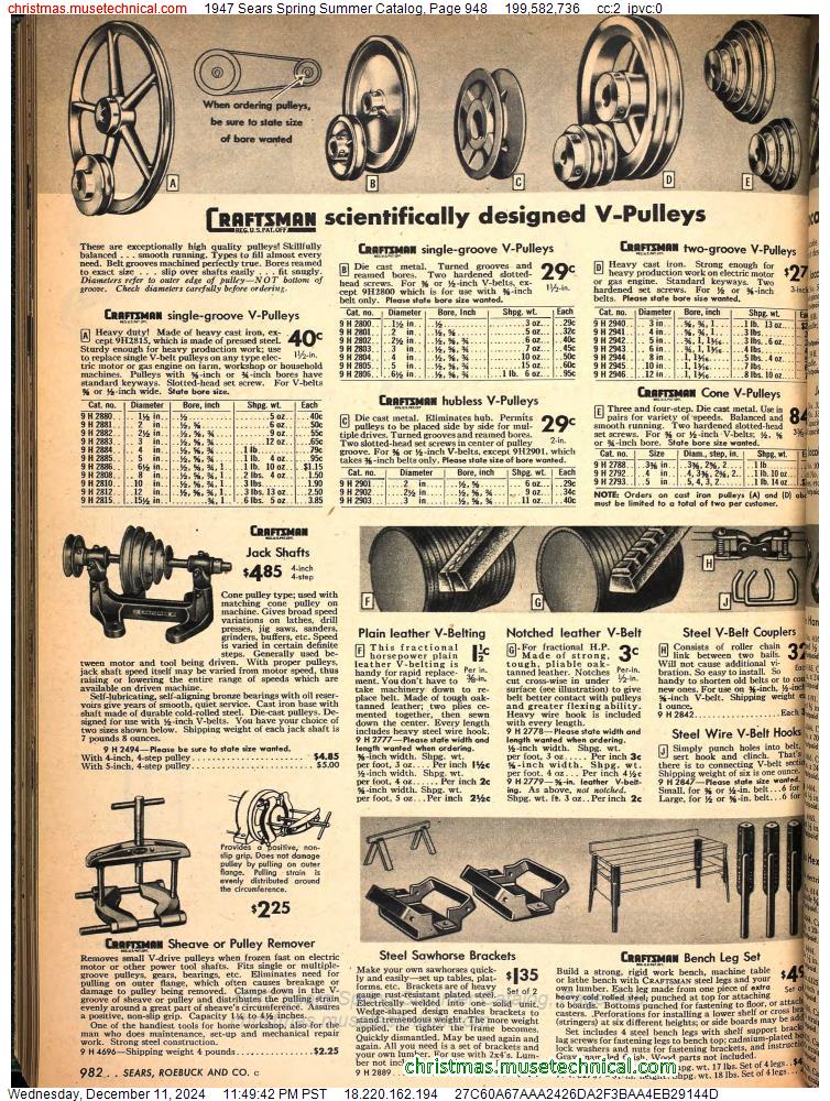 1947 Sears Spring Summer Catalog, Page 948