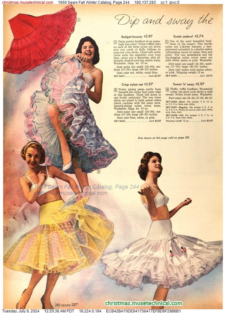 1959 Sears Fall Winter Catalog, Page 244