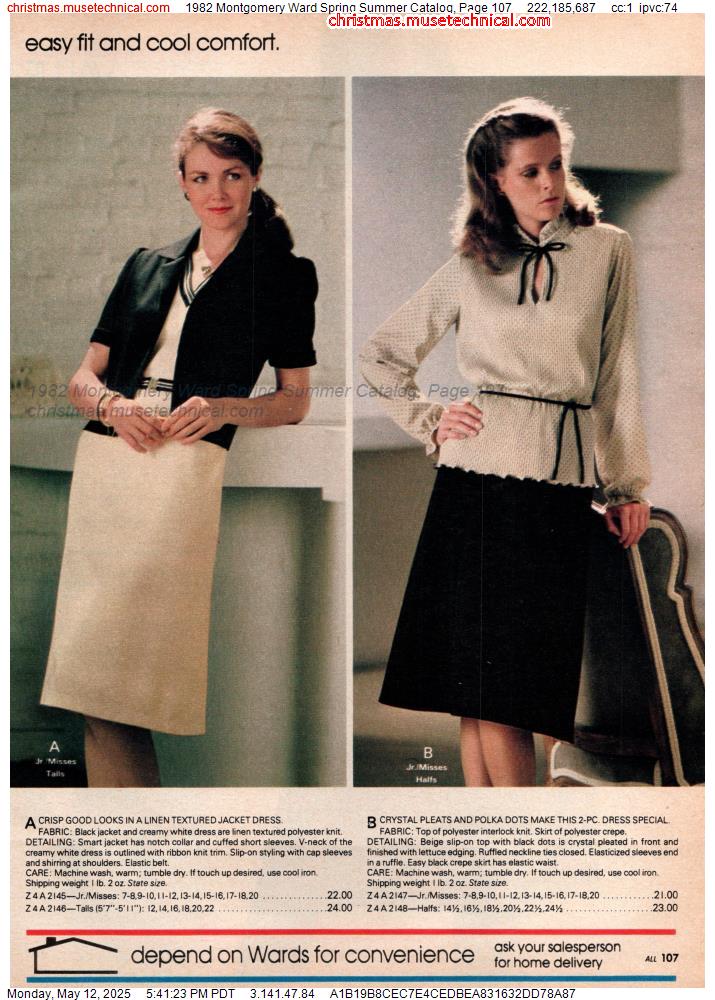 1982 Montgomery Ward Spring Summer Catalog, Page 107