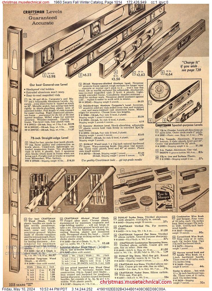 1960 Sears Fall Winter Catalog, Page 1014