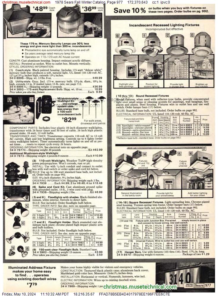 1978 Sears Fall Winter Catalog, Page 977