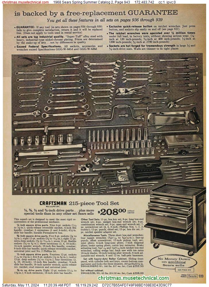 1968 Sears Spring Summer Catalog 2, Page 943